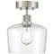 Access Lighting Port Nine Chardonnay, Chardonnay LED SemiFlush, Brushed Steel Finish, Clear Glass 63147LEDDLP-BS/CLR - alternate 6